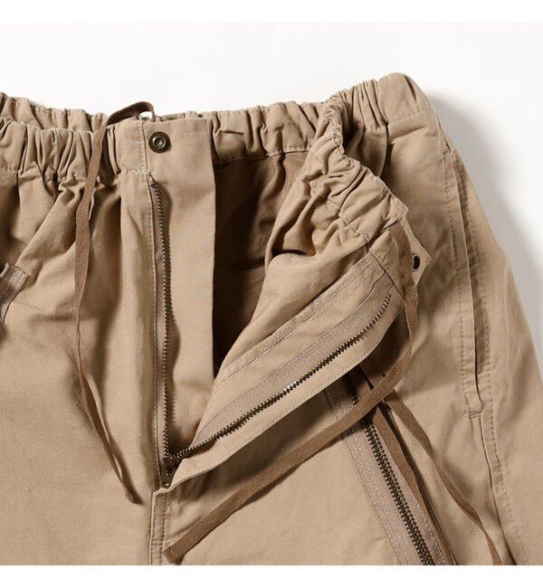 BEAMSBOY「maturely / コットン シルク ジッパー カーゴパンツ」|チノ|