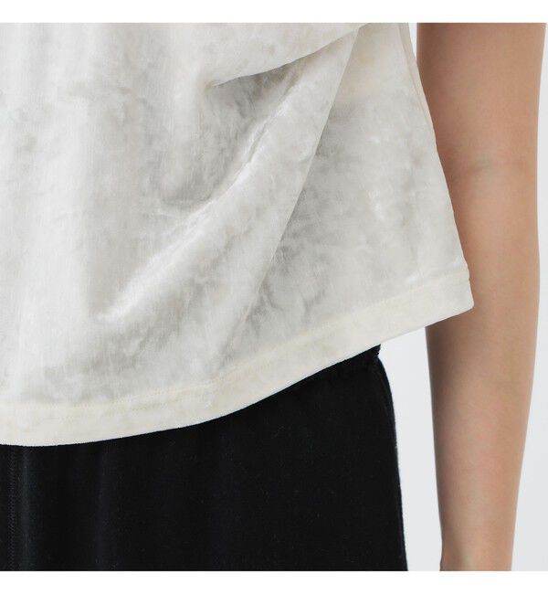 BEAMSBOY「maturely / ベロア ジッパー トップ」|Tシャツ・カットソー|