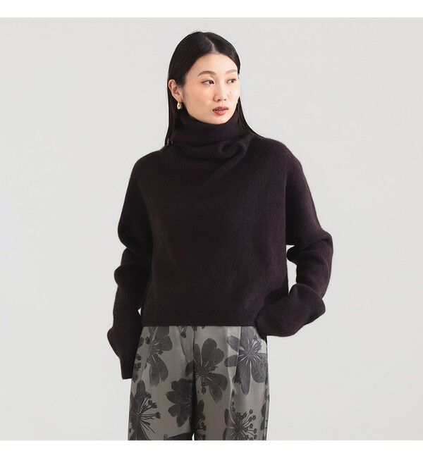 Demi-Luxe BEAMS 「【別注】BATONER / カシミヤフォックス タートルネック ニット」|ニット・セーター|別注DARK.BROWN