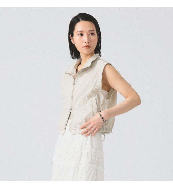 Ray BEAMS 「スタンドカラー ジップ ベスト」|ベスト・ジレ|BEIGE