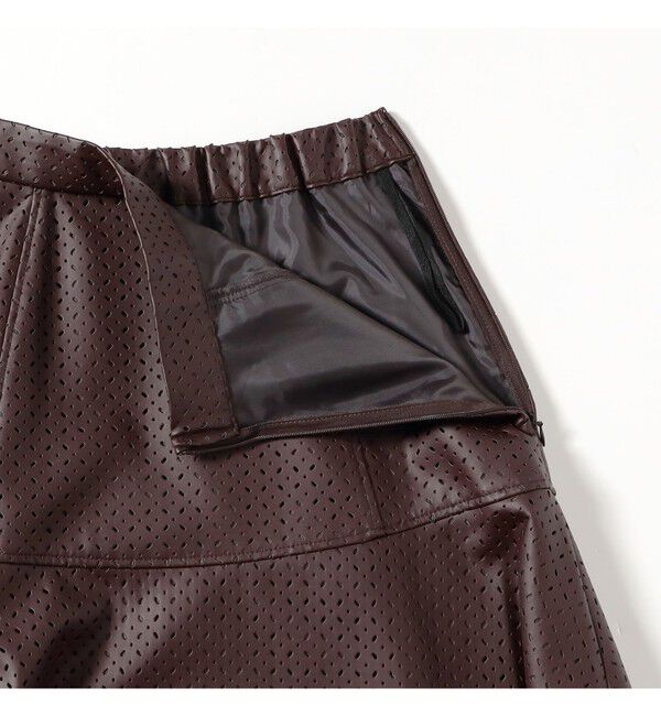 Ray BEAMS 「フェイクレザー パンチング スカート」|スカート|