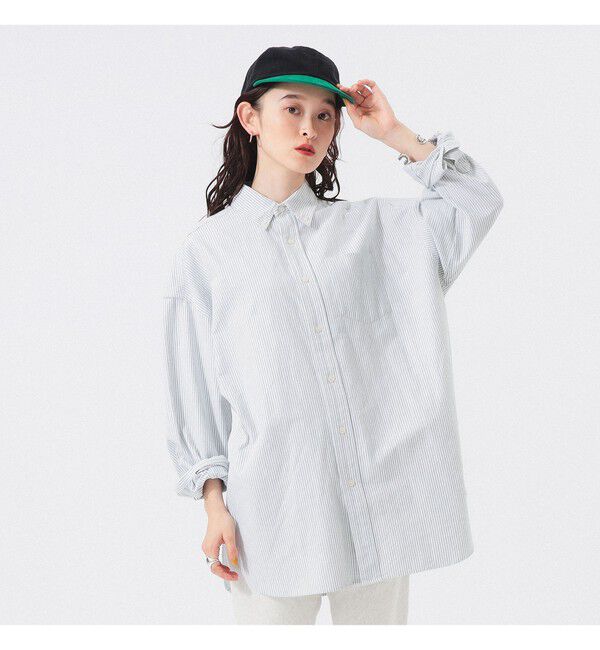 BEAMSBOY「ビッグ ボタンダウン シャツ」|シャツ・ブラウス|GREEN