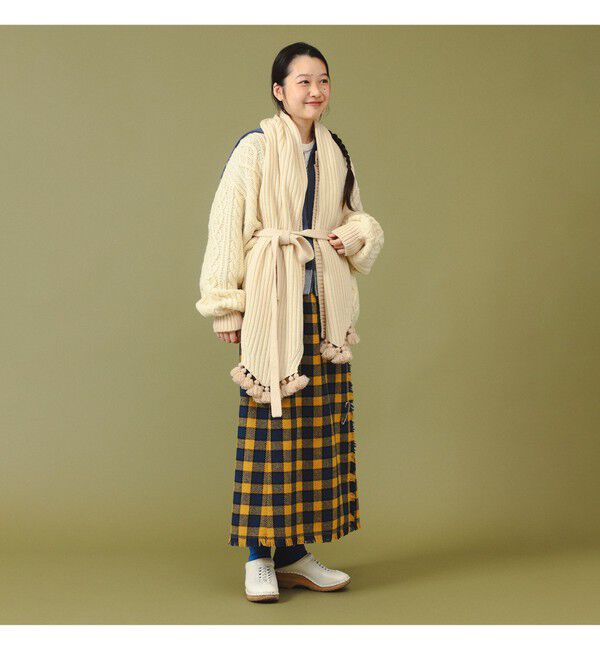 BEAMSBOY「3ゲージ 2トーン アラン カーディガン」|ニット・セーター|