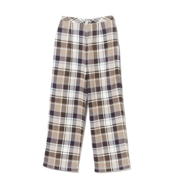 BEAMSBOY「ワーク チェック イージーパンツ」|チノ|