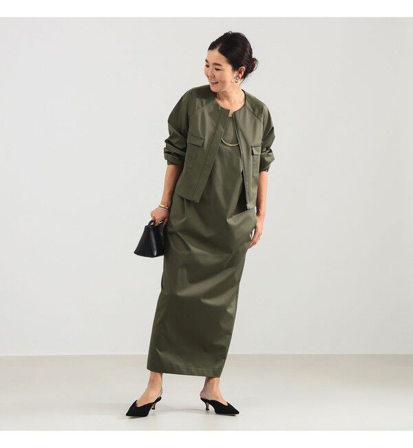 Demi-Luxe BEAMS 「エディター東原妙子 &times; Demi-Luxe BEAMS / シャイニー キャミソール ワンピース」|ワンピース|