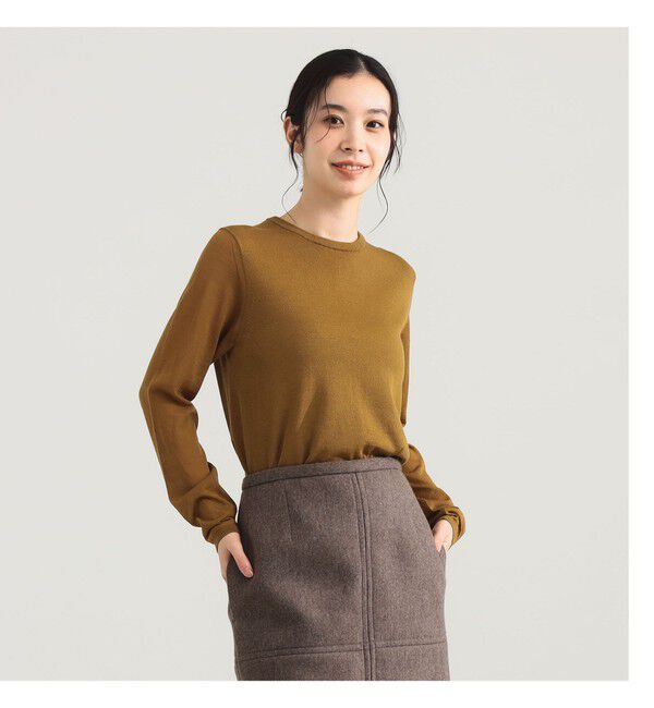 Demi-Luxe BEAMS 「AK+1 / シアースリーブ クルーネックニット」|ニット・セーター|