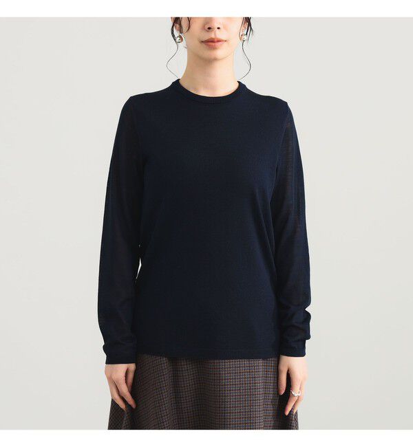 Demi-Luxe BEAMS 「AK+1 / シアースリーブ クルーネックニット」|ニット・セーター|