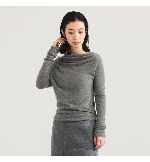 Demi-Luxe BEAMS 「AK+1 / 片畦 アシメトリーネック プルオーバー」|ニット・セーター|