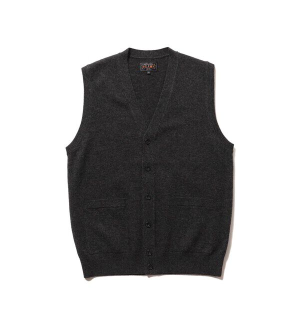 BEAMS PLUS「BEAMS PLUS / Button Knit Vest Solid」|ニット・セーター|CHARCOAL.G