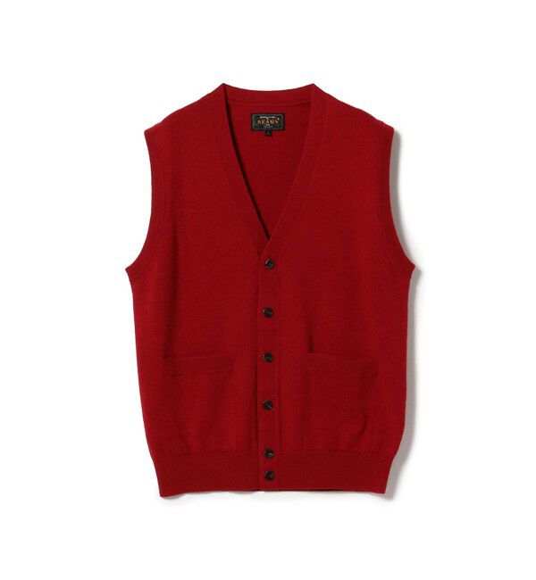 BEAMS PLUS「BEAMS PLUS / Button Knit Vest Solid」|ニット・セーター|