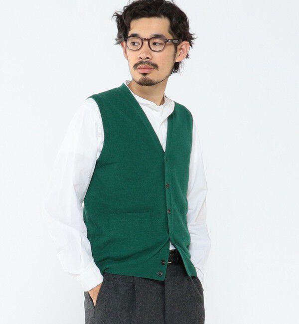 BEAMS PLUS「BEAMS PLUS / Button Knit Vest Solid」|ニット・セーター|