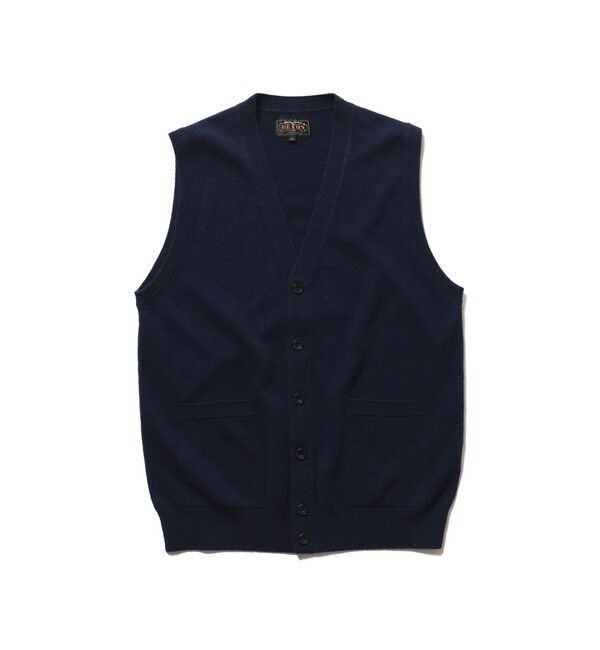 BEAMS PLUS「BEAMS PLUS / Button Knit Vest Solid」|ニット・セーター|