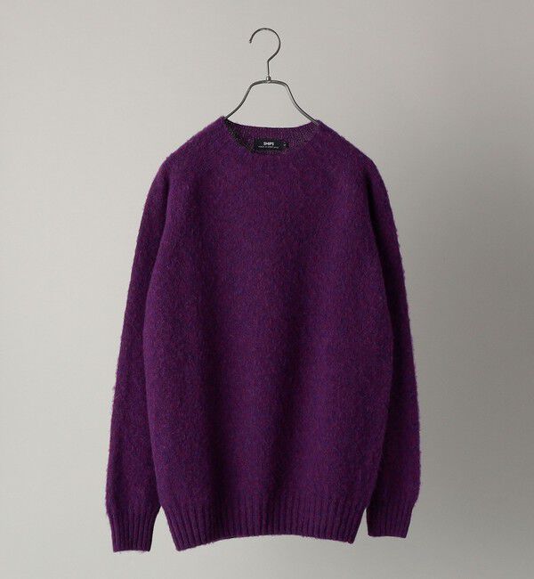 SHIPS「【SHIPS別注】HARLEY OF SCOTLAND:ウォッシャブル シャギー クルーネックニット」|ニット・セーター|