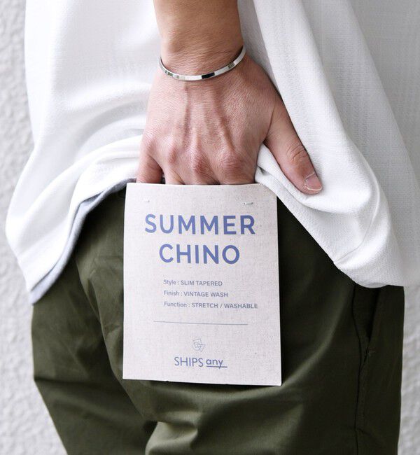 SHIPS any「SHIPS any: サマー スリム テーパード チノ パンツ 26SS◆」|チノ|オリーブ
