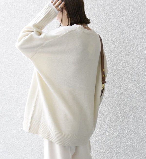 SHIPS any「SHIPS any: AQUA カシミヤ ミックス Vネック ニット カーディガン」|カーディガン|