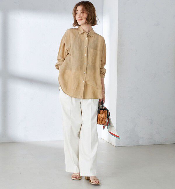 SHIPS for women「〈手洗い可能〉IMPERIAL LINEN オーバー シャツ」|シャツ・ブラウス|