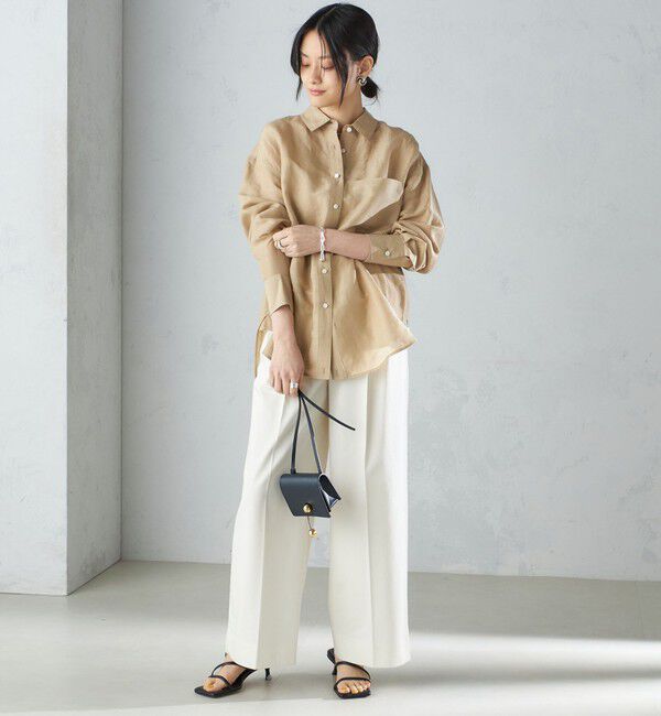 SHIPS for women「〈手洗い可能〉IMPERIAL LINEN オーバー シャツ」|シャツ・ブラウス|