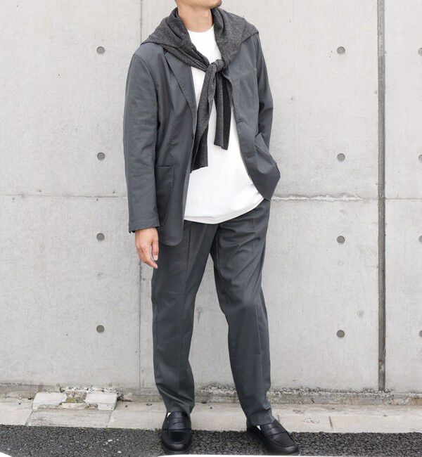 SHIPS any「SHIPS any: 〈接触冷感等〉ハイブリッドリネン 2タック パンツ (セットアップ対応)」|チノ|