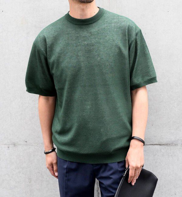 SHIPS any「SHIPS any: 〈手洗い可能〉リネンミックス サマーニット リラックス シアー Tシャツ◇」|Tシャツ・カットソー|