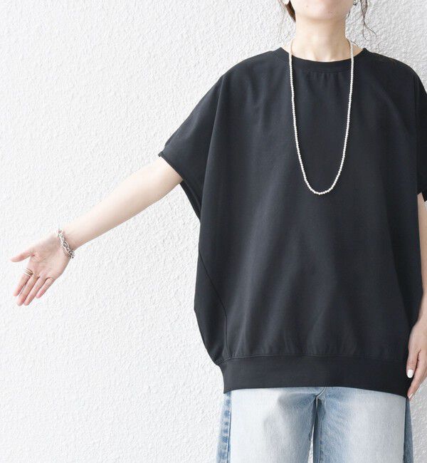 SHIPS any「SHIPS any:〈洗濯機可能〉インレイ コクーン ショートスリーブ プルオーバー」|Tシャツ・カットソー|