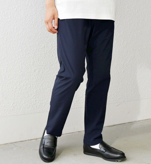 SHIPS any「SHIPS any:〈洗濯機可能/撥水〉4WAYストレッチ スリム テーパード テック チノ パンツ◆」|チノ|ネイビー