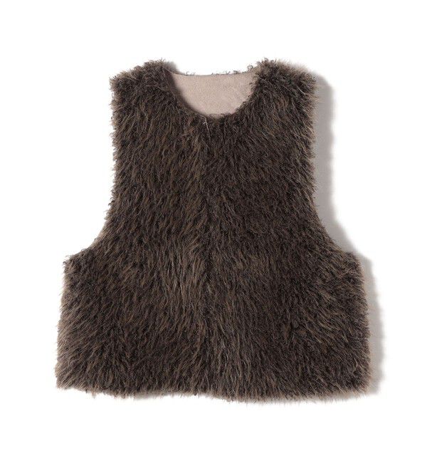 SHIPS for women「リバーシブル フェイクファー ボンディング ジレ」|ベスト・ジレ|