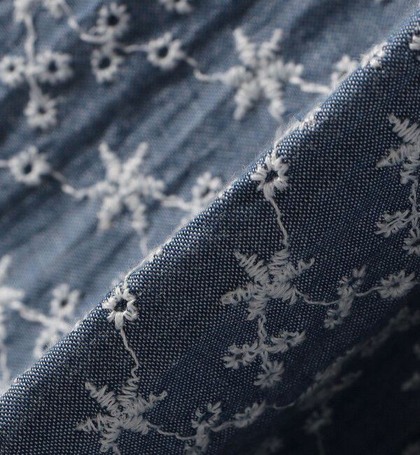 SHIPS any「SHIPS any:〈洗濯機可能〉エンブロイダリー シャンブレー ティアード スカート」|スカート|