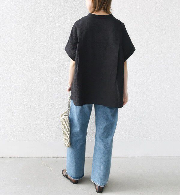 SHIPS for women「《一部追加予約》〈手洗い可能〉サッカー 裾 ドロスト ドルマン ブラウス」|シャツ・ブラウス|