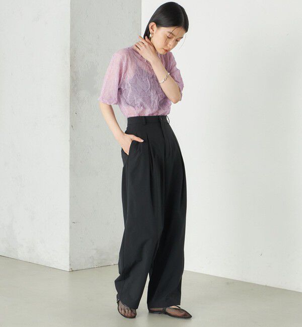SHIPS for women「Wai＋:〈手洗い可能〉2タック スラックス」|スラックス|