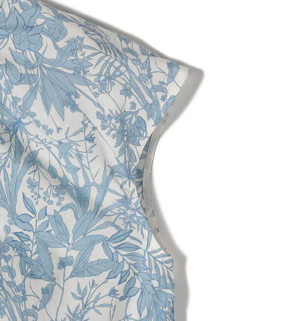 SHIPS for women「〈手洗い可能〉綿 ローン ボタニカル プリント フレンチ スリーブ ブラウス」|シャツ・ブラウス|