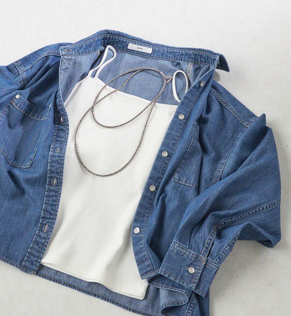 SHIPS for women「オーガニック コットン 前後 2WAY スムース キャミ」|キャミソール|オフホワイト