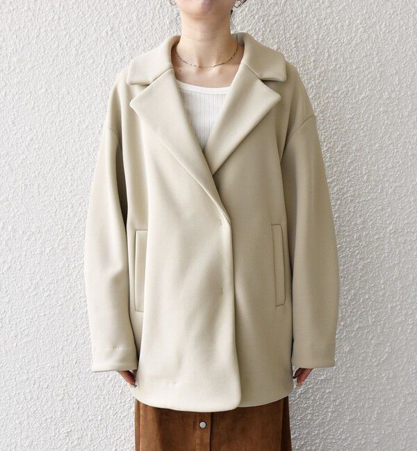 SHIPS any「SHIPS any:〈洗濯機可能〉ダンボール コクーン テーラード ミディ コート」|チェスターコート|