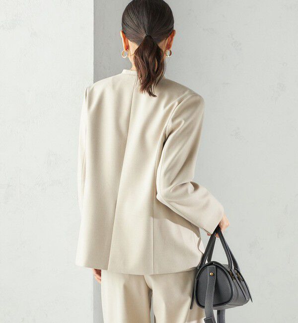 SHIPS for women「〈手洗い可能〉DELEGANT ダブルカラー ジャケット（セットアップ対応）」|ノーカラージャケット|