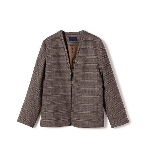 SHIPS for women「〈手洗い可能〉DELEGANT ダブルカラー ジャケット（セットアップ対応）」|ノーカラージャケット|