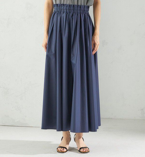 SHIPS for women「〈手洗い可能〉タイプライター チンツ タック ギャザー スカート」|スカート|