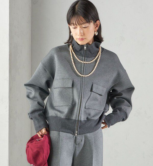 SHIPS for women「s.oyamadaコラボ:〈手洗い可能〉コットン エア ダンボール ブルゾン」|ブルゾン・スタジャン|