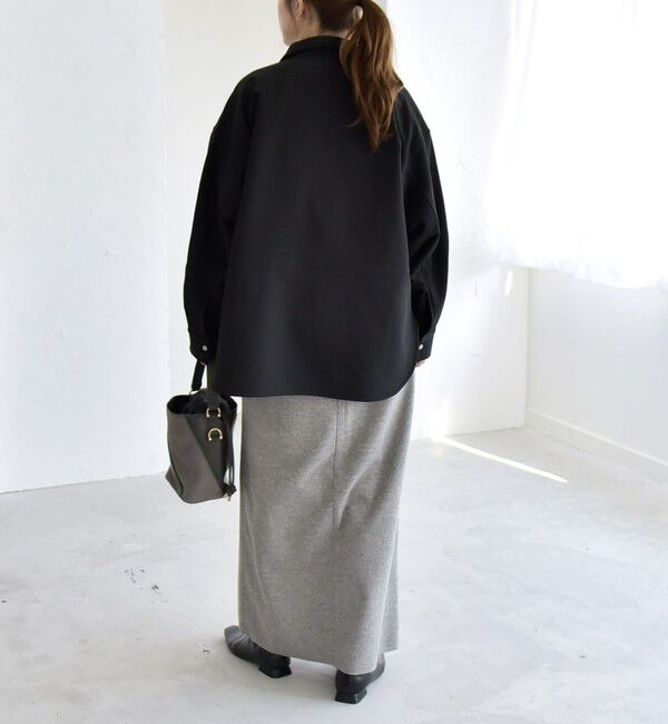 quaranciel「quaranciel:〈洗濯機可能〉ロゴ 刺繍 ウォーム シャツ」|シャツ・ブラウス|