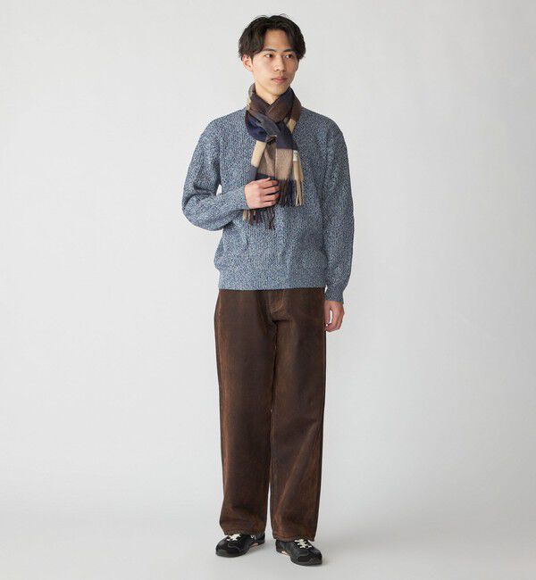 SHIPS「SHIPS: カシミヤ シングル 3ブロック マフラー」|マフラー|