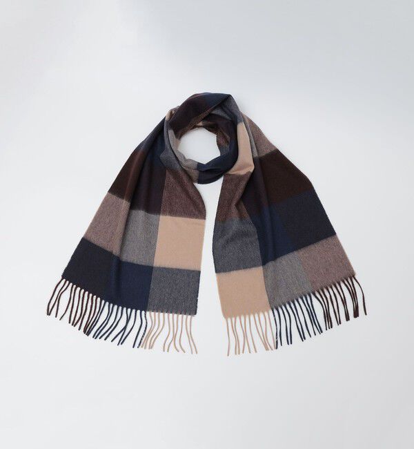 SHIPS「SHIPS: カシミヤ シングル 3ブロック マフラー」|マフラー|