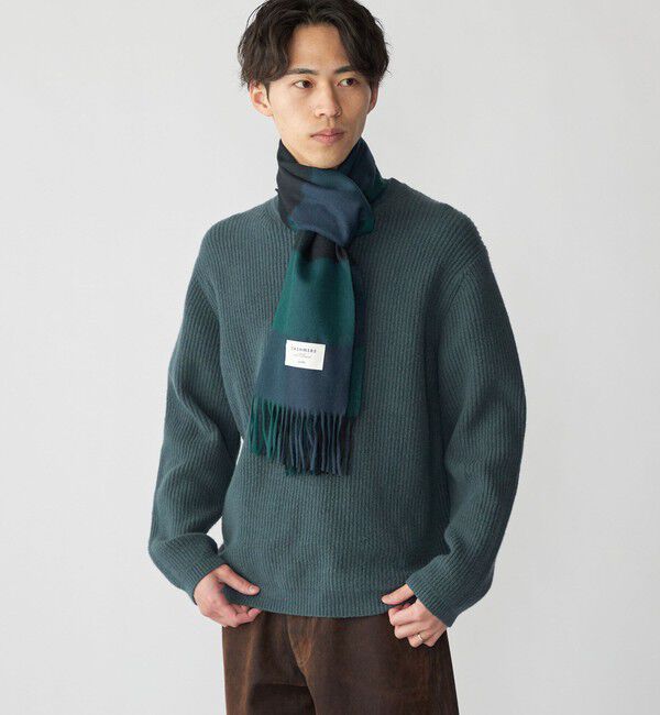 SHIPS「SHIPS: カシミヤ シングル 3ブロック マフラー」|マフラー|