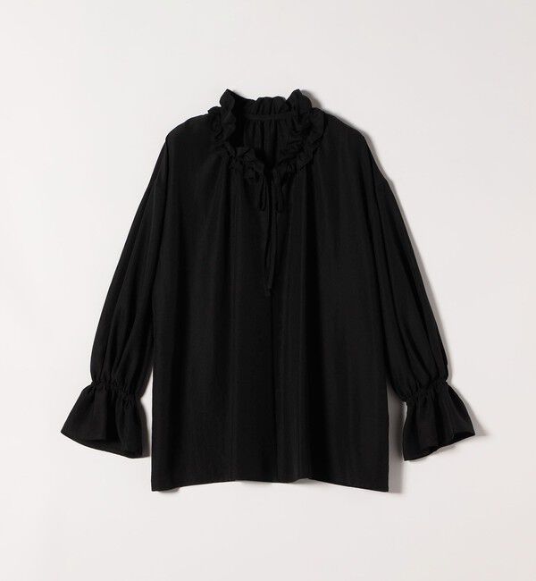 quaranciel「quaranciel:〈洗濯機可能〉フリルカラー リボン ギャザースリーブ ブラウス」|シャツ・ブラウス|