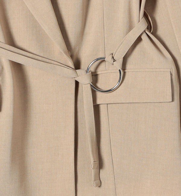 quaranciel「quaranciel:〈手洗い可能〉リングベルト ライト テーラード ジャケット」|テーラードジャケット|