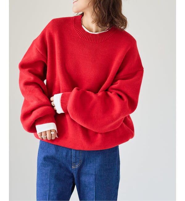 OUTDOOR PRODUCTS Usual Things「5Gバルキーコットンクルーネックニットプルオーバー」|ニット・セーター|