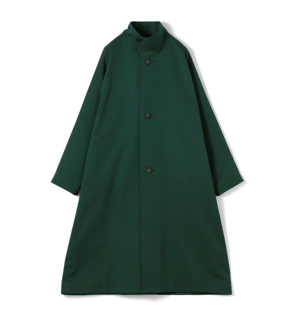 CABaN「ウールギャバジン スタンドカラーコート」|ステンカラーコート|55 グリーン