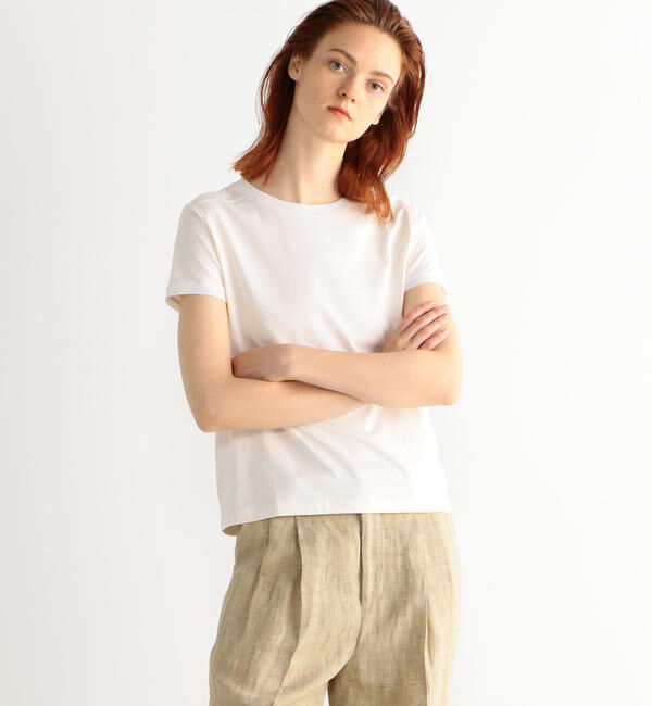 CABaN「コットン リブコンビクルーネックプルオーバー」|Tシャツ・カットソー|