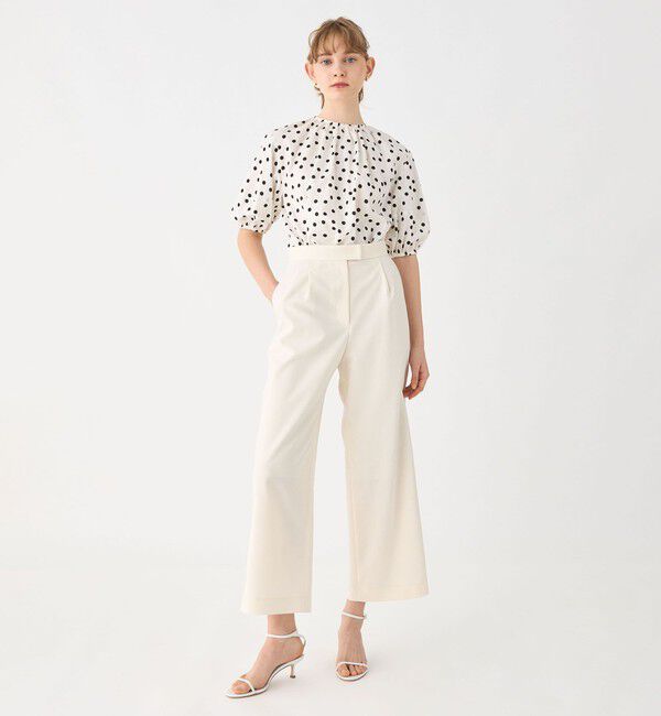 Ballsey「リネンレーヨンストレッチ タックストレートパンツ」|その他|