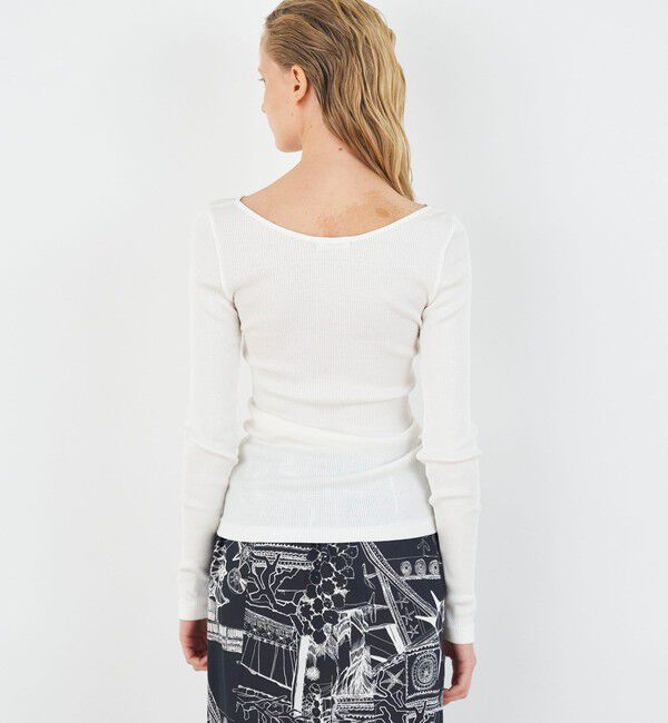 DES PRES「シルクコットンリブ ラウンドネックプルオーバー」|Tシャツ・カットソー|