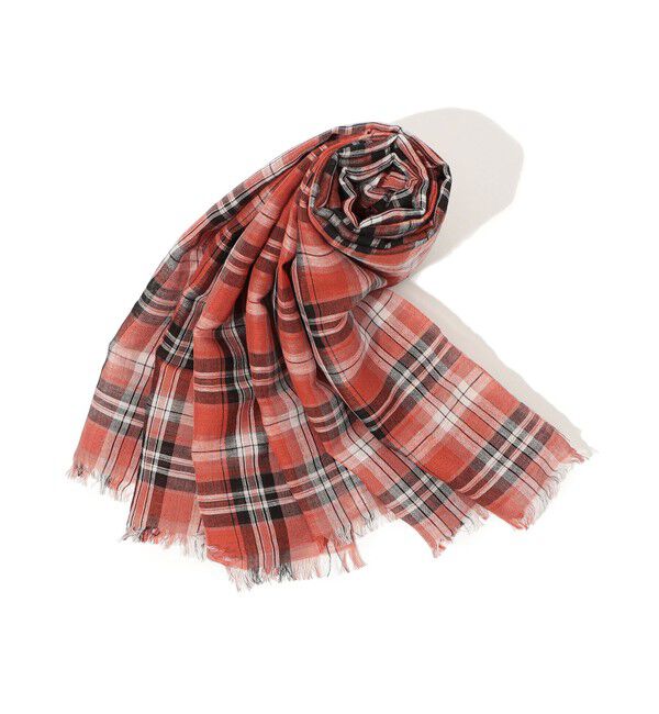 TOMORROWLAND GOODS「denis colomb MONSOON PLAIN STOLE ストール」|ストール|36 レッド系