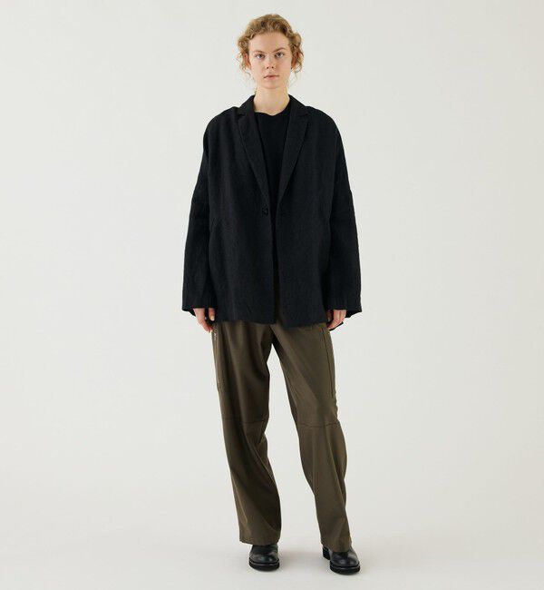 GALERIE VIE「ブラッシュドリネン　ワイドジャケット」|テーラードジャケット|