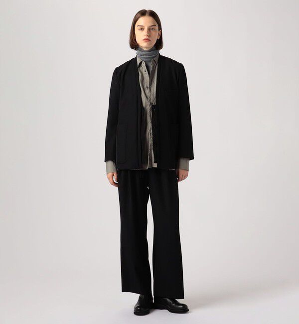 BACCA「ポリエステルレーヨン リラックスノーカラージャケット」|ノーカラージャケット|